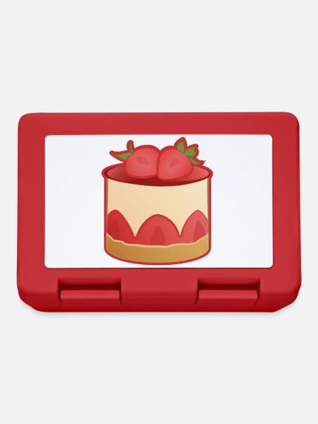 gâteau français Fraisier à la fraise et chantilly - Boîte à goûter - rouge