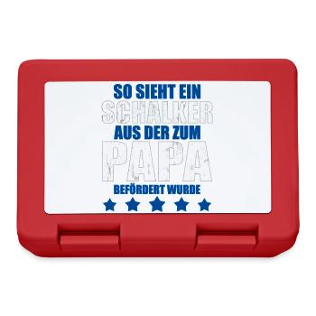Schalker Papa | Schalke Vatertags Geschenkidee - Brotdose - Rot - Vorne