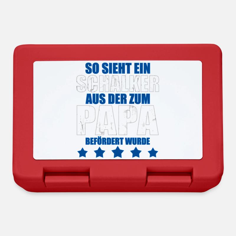 Schalker Papa | Schalke Vatertags Geschenkidee - Brotdose - Rot