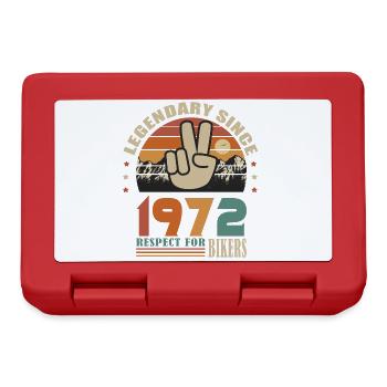 Motorcycle birthday born in 1972 biker 51 years old - Lunchbox - red - Front