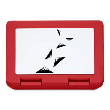 Berge Symbol - Brotdose - Rot - Vorne