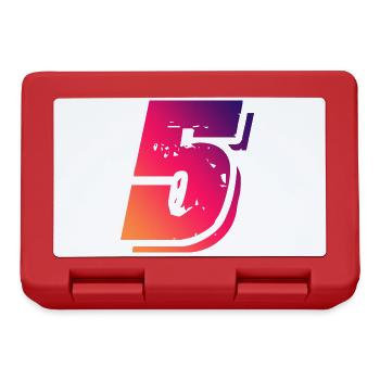 5 Number symbol - Lunchbox - red - Front