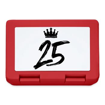 25 Zahl Krone - Brotdose - Rot - Vorne
