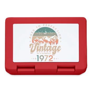 1972 Vintage anniversary 51 years - Lunchbox - red - Front
