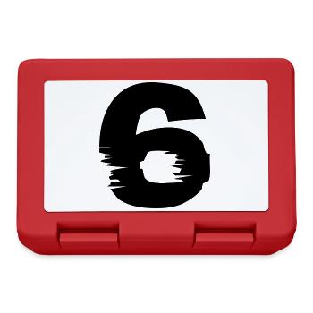 6 Nombre - Boîte à goûter - rouge - Devant