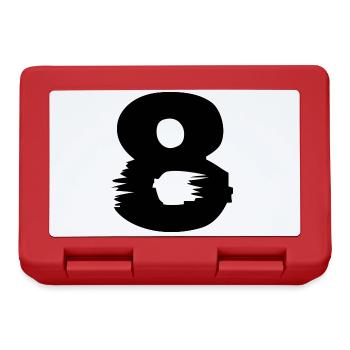 8 Number - Lunchbox - red - Front