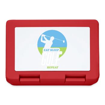 Manger, Dormir, Jouer au Golf, Répéter - Boîte à goûter - rouge - Devant