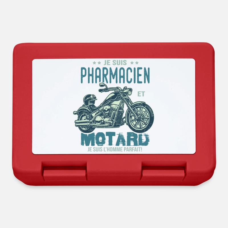 motard le meilleur pharmacien le meilleur - Boîte à goûter - rouge