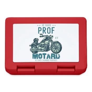 motard le meilleur prof le meilleur professeur - Boîte à goûter - rouge - Devant