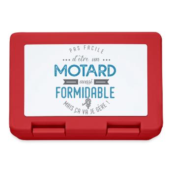 motard formidable cadeau pour motard sport moto - Boîte à goûter - rouge - Devant
