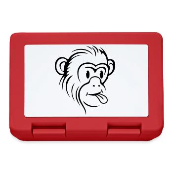 Affe Lustig - Brotdose - Rot - Vorne