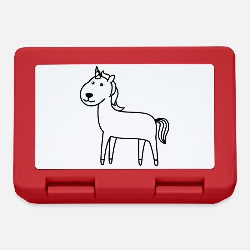 Einhorn Comic Tier - Brotdose - Rot