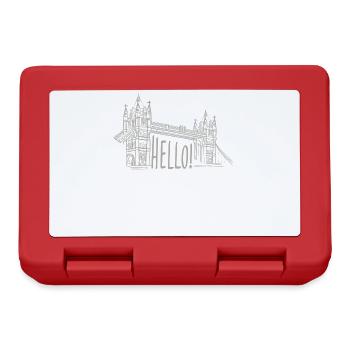 Hello London: Tower Bridge Silhouette - Lunchbox - red - Front