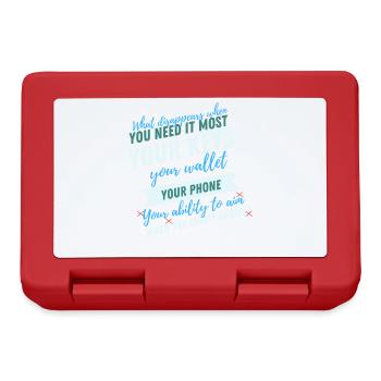 Schlüssel Wallet Handy Zitat Tee Art - Brotdose - Rot - Vorne