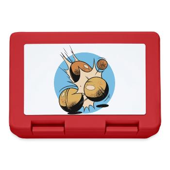 Boules player Boules ball for Bouler Petanque Boule - Lunchbox - red - Front