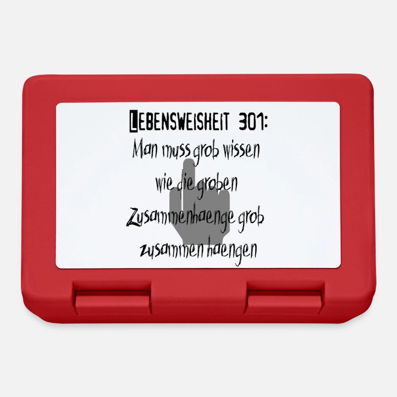 Lebensweisheit 301 - Brotdose - Rot