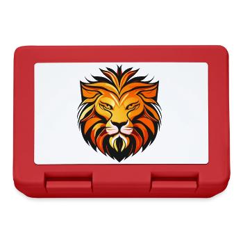 Lion's head colored - Lunchbox - red - Front
