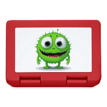 little green monster - Lunchbox - red - Front