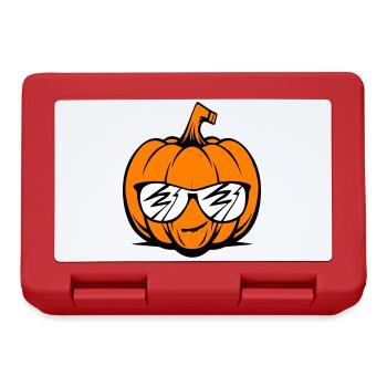 Citrouille d’Halloween drôle - Boîte à goûter - rouge - Devant