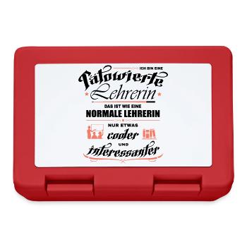 Tätowierte Lehrerin ist cooler! - Brotdose - Rot - Vorne