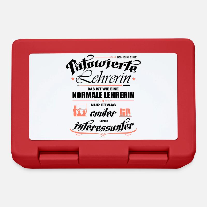 Tätowierte Lehrerin ist cooler! - Brotdose - Rot