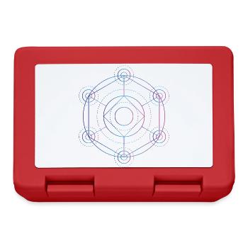 Merkaba - 7 Chakren - Brotdose - Rot - Vorne