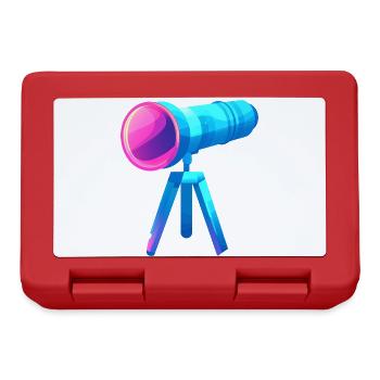 Flaches und farbenfrohes Teleskop-Design - Brotdose - Rot - Vorne