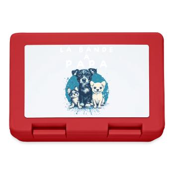 Bande à Papa: Chiots et Chien - Boîte à goûter - rouge - Devant