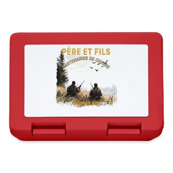 Père et Fils Chasse Ensemble - Boîte à goûter - rouge - Devant