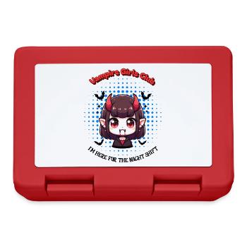 Vampire Girl Night Shift Halloween Anime Kawaii - Lunchbox - red - Front