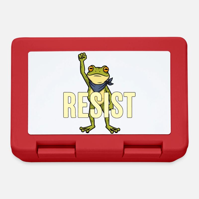 Portland Frog Protest Resist - Lunchbox - red