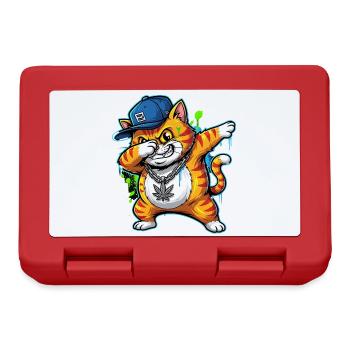 Graffiti Cat Street Vibes Street Art - Lunchbox - red - Front