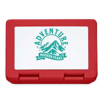 Adventure Modern Peaks – Mountains Outdoor Design - Lunchbox - red - Front