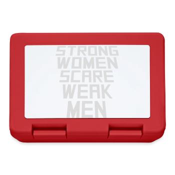 Strong Women Scare Weak Men Confident Feminist - Lunchbox - red - Front