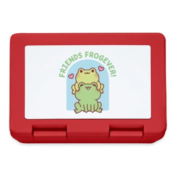 Cute Frogs Stacked Together Friends Frogever - Lunchbox - red - Front