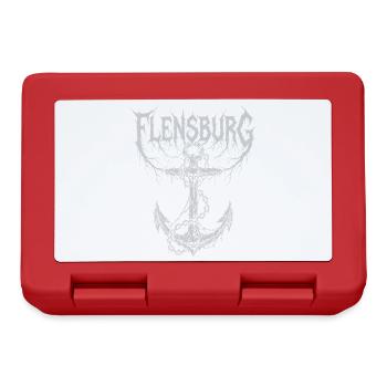 Flensburg – Motif de la ville du métal extrême - Boîte à goûter - rouge - Devant