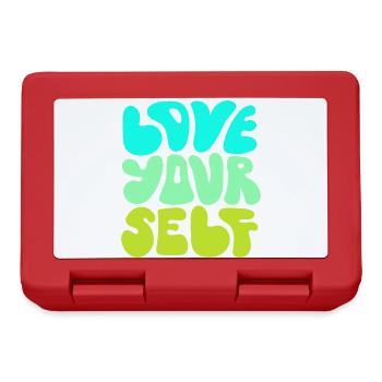Love Yourself Positive Self Love Quote Design - Lunchbox - red - Front