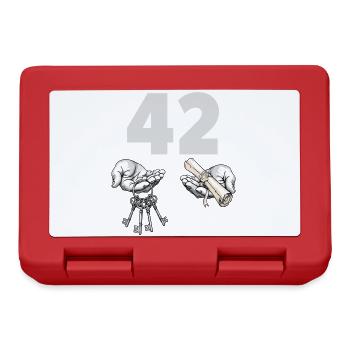 Forty-Two Keys and Scroll - Lunchbox - red - Front
