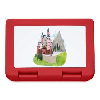 Neuschwanstein Castle vintage picture book Bavaria - Lunchbox - red - Front