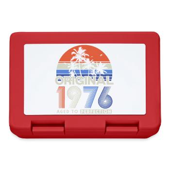 Original 1976 Vintage Retro Geburtstag Geschenk - Brotdose - Rot - Vorne