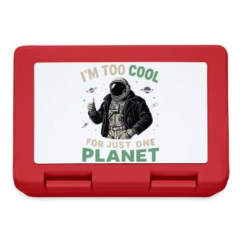 Je suis trop cool pour une seule planète - Boîte à goûter - rouge - Devant
