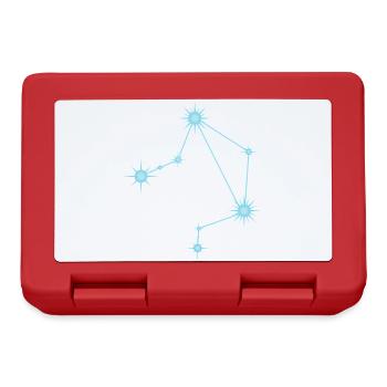 Constellation de l’étoile de la Balance Signe du zodiaque Bleu pastel - Boîte à goûter - rouge - Devant
