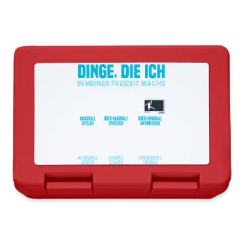 Handball Handballer Handball Trainer Fan Geschenk - Brotdose - Rot - Vorne