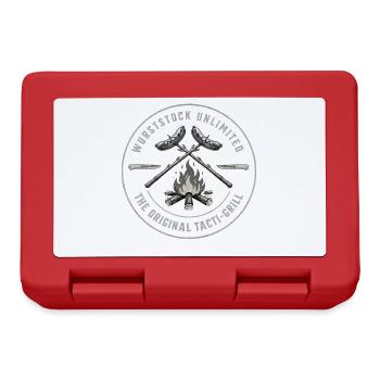 Original Taktik Grill Emblem - Brotdose - Rot - Vorne