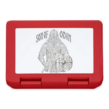 Son of Odin, Viking Krieger Knotenmuster Walhalla - Brotdose - Rot - Vorne