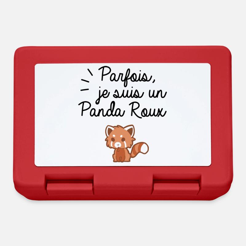 Je suis un panda roux - Boîte à goûter - rouge
