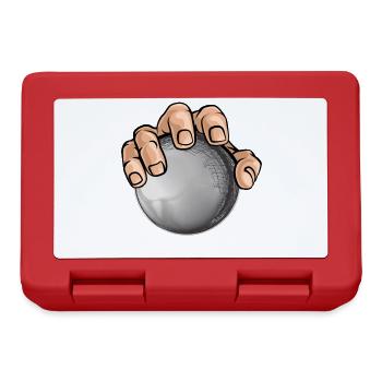 Boule hand avec boule - Boîte à goûter - rouge - Devant