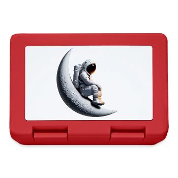 Astronaut in the crescent moon - Lunchbox - red - Front