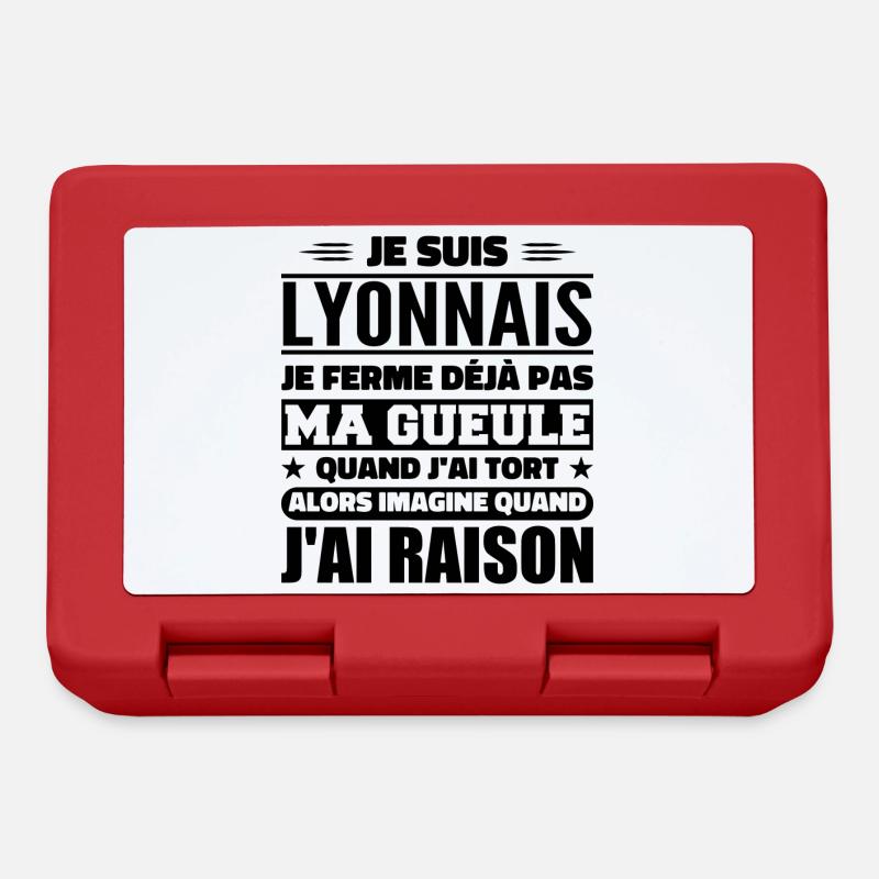 Humour Lyonnais je ne ferme pas ma gueule - Boîte à goûter - rouge
