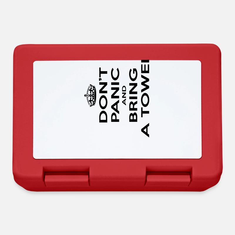 Don't panic and bring a towel (Keep Calm) - Brotdose - Rot